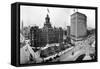 City Hall and Campus Martius, Detroit-null-Framed Stretched Canvas