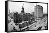 City Hall and Campus Martius, Detroit-null-Framed Stretched Canvas