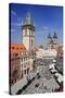 City Hall and Church of Our Lady Before Tyn on Old Town Square in Prague, Czech Republic-null-Stretched Canvas