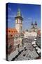 City Hall and Church of Our Lady Before Tyn on Old Town Square in Prague, Czech Republic-null-Stretched Canvas