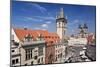 City Hall and Church of Our Lady Before Tyn on Old Town Square in Prague, Czech Republic-null-Mounted Art Print