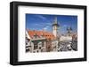 City Hall and Church of Our Lady Before Tyn on Old Town Square in Prague, Czech Republic-null-Framed Art Print