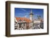 City Hall and Church of Our Lady Before Tyn on Old Town Square in Prague, Czech Republic-null-Framed Art Print