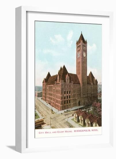 City Hall and Courthouse, Minneapolis, Minnesota-null-Framed Art Print
