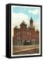 City Hall and Fire Station, Corning, New York-null-Framed Stretched Canvas