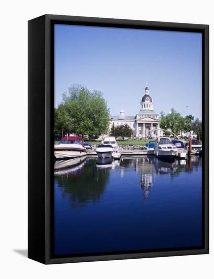 City Hall and Marina, Kingston Ontario, Canada-Mark Gibson-Framed Stretched Canvas