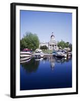 City Hall and Marina, Kingston Ontario, Canada-Mark Gibson-Framed Premium Photographic Print