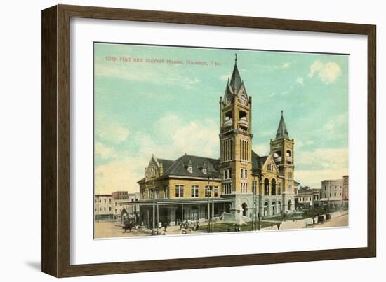 City Hall and Market House, Houston, Texas-null-Framed Art Print