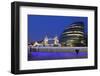 City Hall and Tower Bridge at Night, London, England, United Kingdom, Europe-Markus Lange-Framed Photographic Print