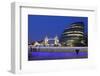 City Hall and Tower Bridge at Night, London, England, United Kingdom, Europe-Markus Lange-Framed Photographic Print