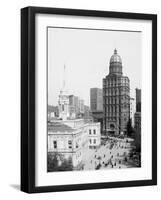 City Hall and World Building, New York-null-Framed Photo
