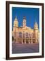 City Hall at Dusk, Gyor, Western Transdanubia, Hungary, Europe-Ian Trower-Framed Photographic Print