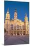 City Hall at Dusk, Gyor, Western Transdanubia, Hungary, Europe-Ian Trower-Mounted Photographic Print