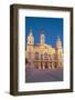 City Hall at Dusk, Gyor, Western Transdanubia, Hungary, Europe-Ian Trower-Framed Photographic Print