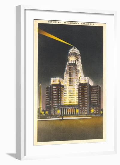 City Hall at Night, Buffalo-null-Framed Art Print