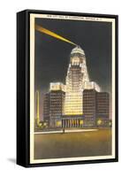 City Hall at Night, Buffalo-null-Framed Stretched Canvas