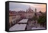 City Hall at Sunset, Market Square, Old Town, Rzeszow, Poland, Europe-Frank Fell-Framed Stretched Canvas