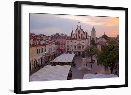 City Hall at Sunset, Market Square, Old Town, Rzeszow, Poland, Europe-Frank Fell-Framed Photographic Print