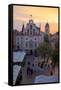 City Hall at Sunset, Market Square, Old Town, Rzeszow, Poland, Europe-Frank Fell-Framed Stretched Canvas