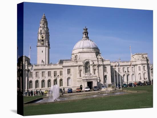 City Hall, Cardiff, Wales, United Kingdom-David Hunter-Stretched Canvas