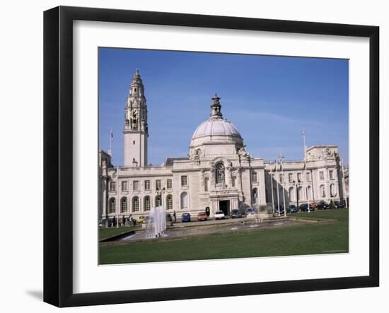 City Hall, Cardiff, Wales, United Kingdom-David Hunter-Framed Photographic Print