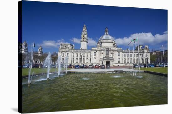 City Hall, Cardiff, Wales, United Kingdom-Billy Stock-Stretched Canvas