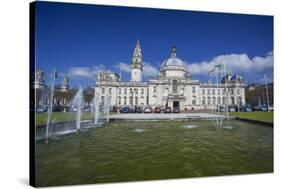 City Hall, Cardiff, Wales, United Kingdom-Billy Stock-Stretched Canvas