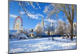 City Hall, Cathays Park, Civic Centre in snow, Cardiff, Wales, United Kingdom, Europe-Billy Stock-Mounted Photographic Print