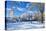 City Hall, Cathays Park, Civic Centre in snow, Cardiff, Wales, United Kingdom, Europe-Billy Stock-Stretched Canvas