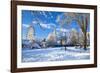 City Hall, Cathays Park, Civic Centre in snow, Cardiff, Wales, United Kingdom, Europe-Billy Stock-Framed Photographic Print