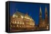 City Hall, Cathedral, Rathausplatz, Bremen, Germany, Europe-Chris Seba-Framed Stretched Canvas