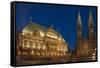 City Hall, Cathedral, Rathausplatz, Bremen, Germany, Europe-Chris Seba-Framed Stretched Canvas