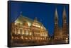 City Hall, Cathedral, Rathausplatz, Bremen, Germany, Europe-Chris Seba-Framed Stretched Canvas