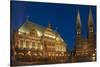 City Hall, Cathedral, Rathausplatz, Bremen, Germany, Europe-Chris Seba-Stretched Canvas