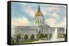 City, Hall, Civic Center, San Francisco, California-null-Framed Stretched Canvas