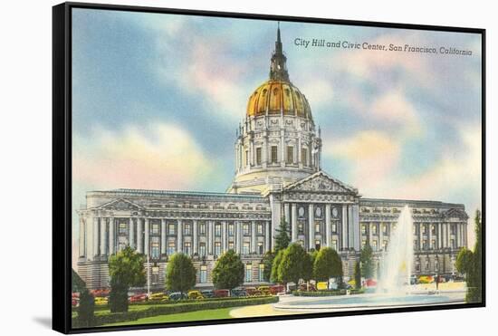 City, Hall, Civic Center, San Francisco, California-null-Framed Stretched Canvas