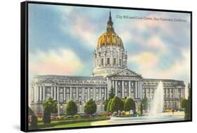 City, Hall, Civic Center, San Francisco, California-null-Framed Stretched Canvas