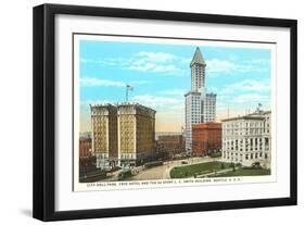 City Hall, Downtown, Seattle, Washington-null-Framed Art Print