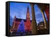 City Hall, Grand Place, UNESCO World Heritage Site, at Christmas Time, Brussels, Belgium, Europe-Marco Cristofori-Framed Stretched Canvas