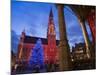 City Hall, Grand Place, UNESCO World Heritage Site, at Christmas Time, Brussels, Belgium, Europe-Marco Cristofori-Mounted Photographic Print