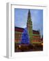 City Hall, Grand Place, UNESCO World Heritage Site, at Christmas Time, Brussels, Belgium, Europe-Marco Cristofori-Framed Photographic Print