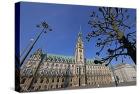 City Hall, Hamburg, Germany, Europe-Hans-Peter Merten-Stretched Canvas