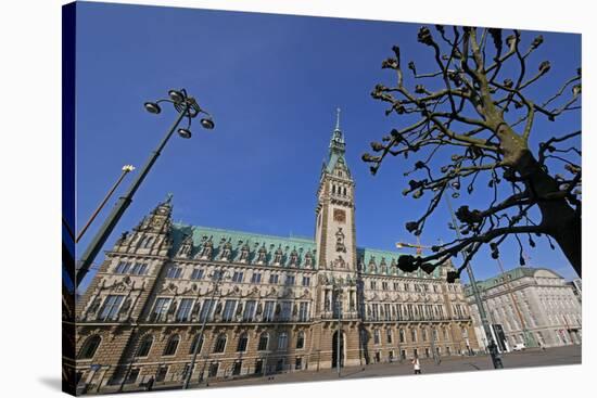 City Hall, Hamburg, Germany, Europe-Hans-Peter Merten-Stretched Canvas