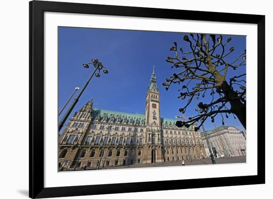 City Hall, Hamburg, Germany, Europe-Hans-Peter Merten-Framed Photographic Print