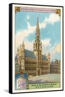 City Hall in Brussels, Belgium-null-Framed Stretched Canvas