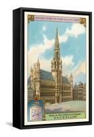 City Hall in Brussels, Belgium-null-Framed Stretched Canvas