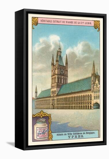 City Hall in Ypres, Belgium-null-Framed Stretched Canvas
