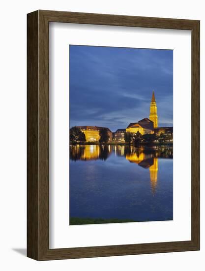 City Hall, 'Kleiner Kiel' (Canal), Kiel, Schleswig-Holstein, Germany-Rainer Mirau-Framed Photographic Print