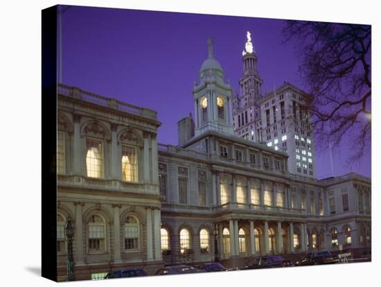 City Hall, New York City, New York, USA-John Ross-Stretched Canvas