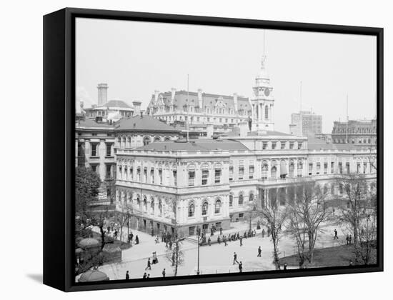 City Hall, New York, N.Y.-null-Framed Stretched Canvas